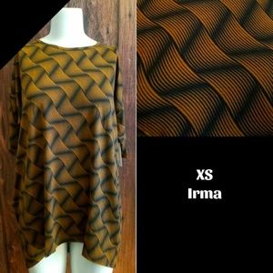 LuLaRoe Irma Tunic Top High Low NEW Brown Black